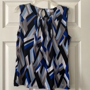 Calvin Klein multicolor sleeveless blouse